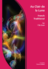 Au Clair de la Lune TTB choral sheet music cover